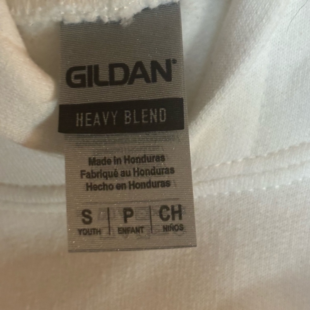 Youth Child Belle White Hoodie Size Small - Picture 4 of 4